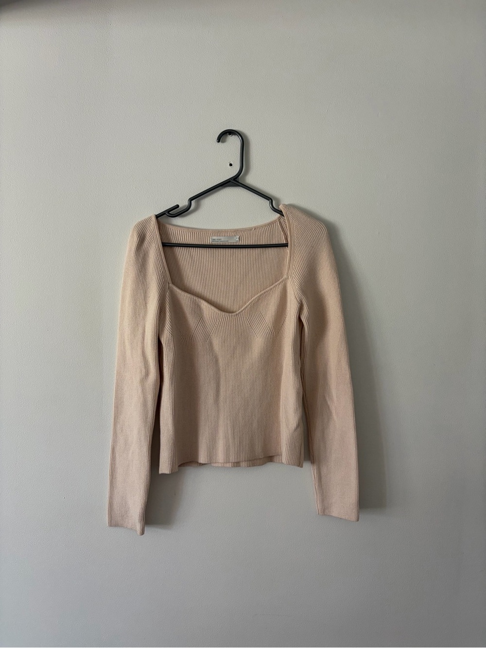 OAK + FORT Sweetheart-Neck Knit Top
